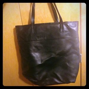 Used black purse bag